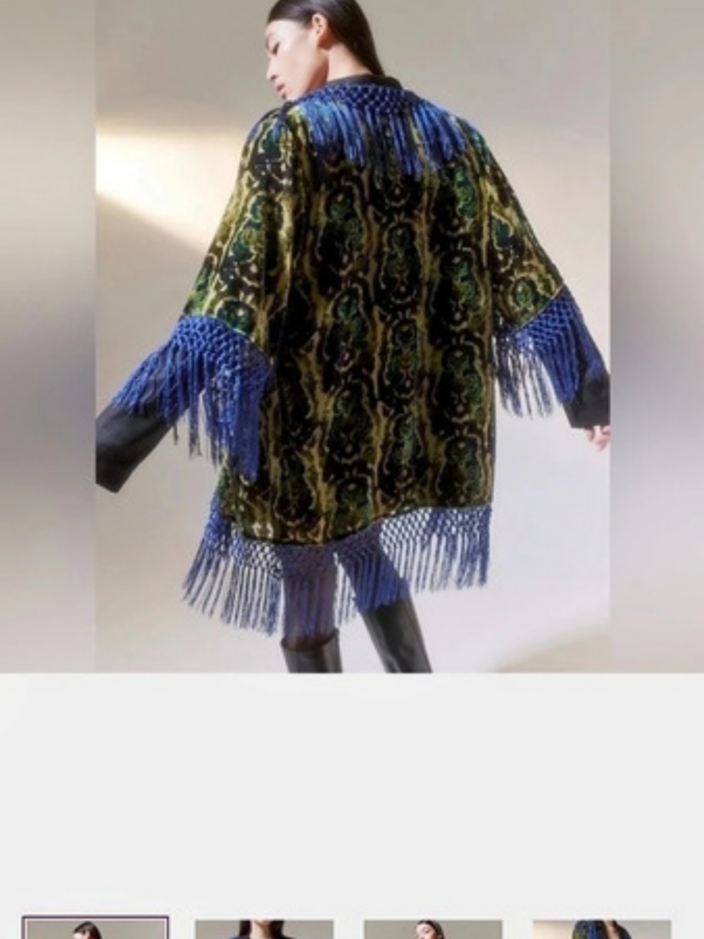 Velvet Dreams Fringe Kimono Cape